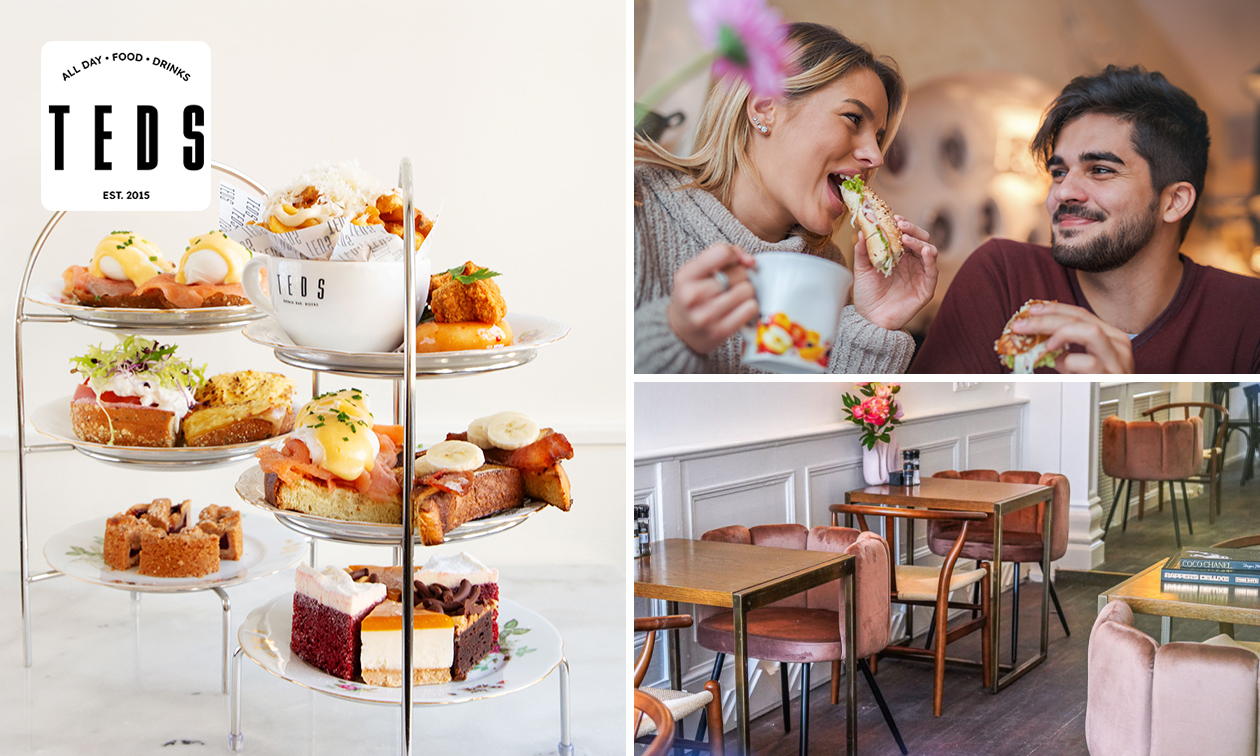 High tea (1,5 uur), shared brunch of ontbijt bij Teds