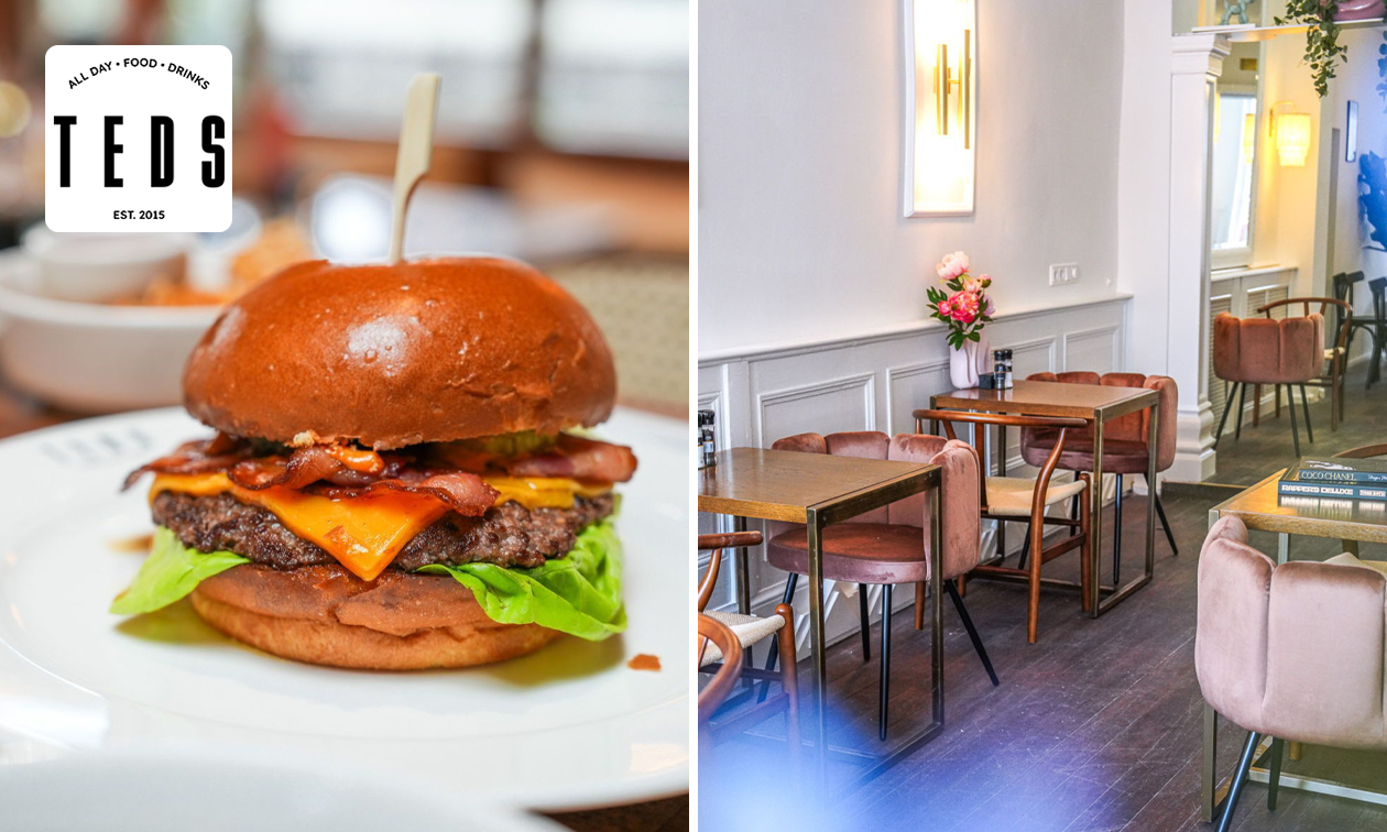 Burger naar keuze + friet bij Teds Den Bosch