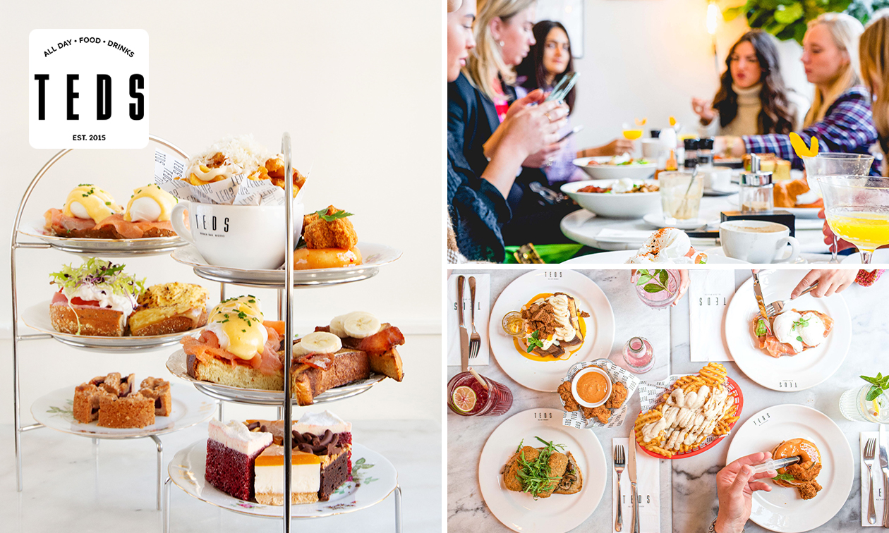 High tea (1,5 uur), shared brunch of ontbijt bij Teds