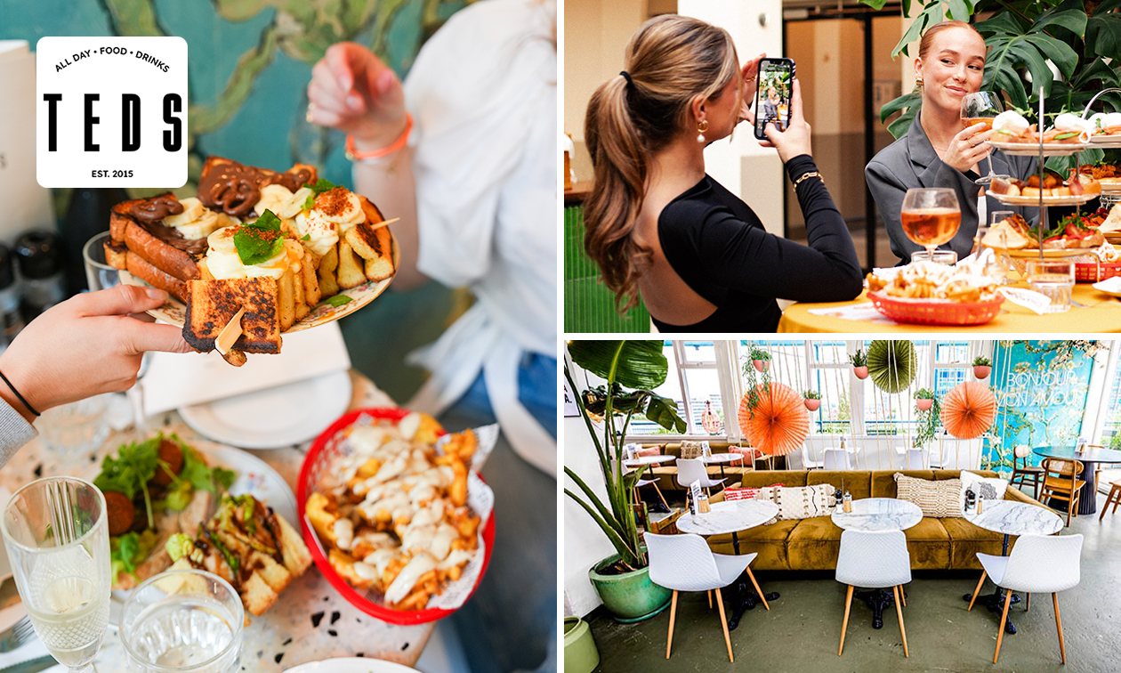 Shared brunch + onbeperkt waffle fries bij Teds in Rotterdam
