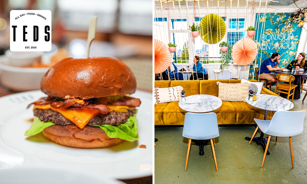 Burger naar keuze + friet bij Teds Rotterdam