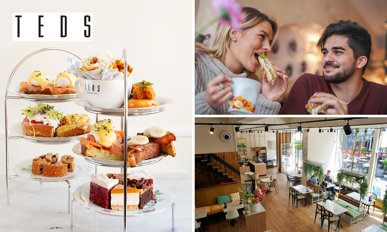 High tea (1,5 uur), shared brunch of ontbijt bij Teds
