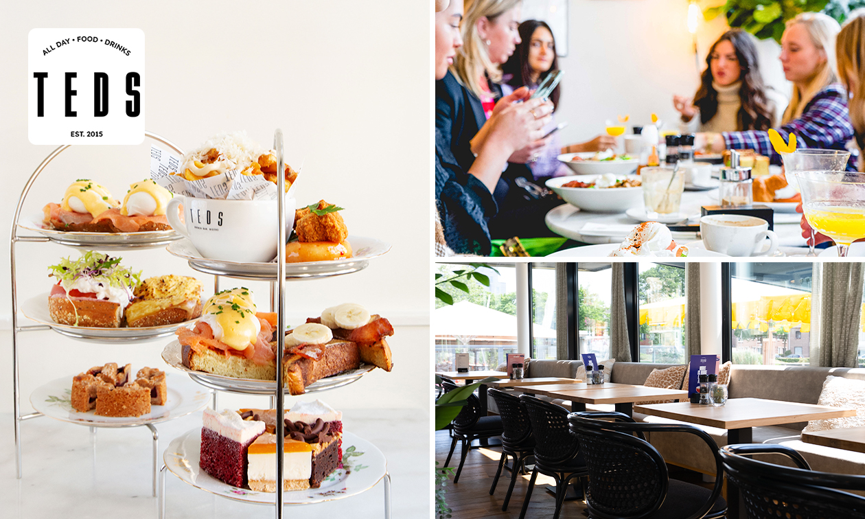 High tea (1,5 uur), shared brunch of ontbijt bij Teds