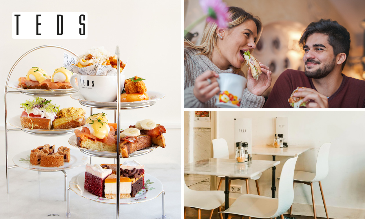 High tea (1,5 uur), shared brunch of ontbijt bij Teds