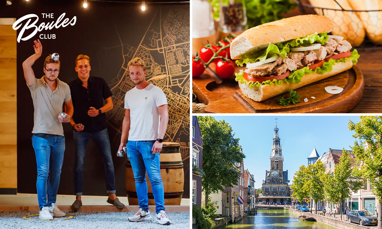 2-gangen keuzelunch + evt. jeu de boules (1 uur) in hartje Alkmaar