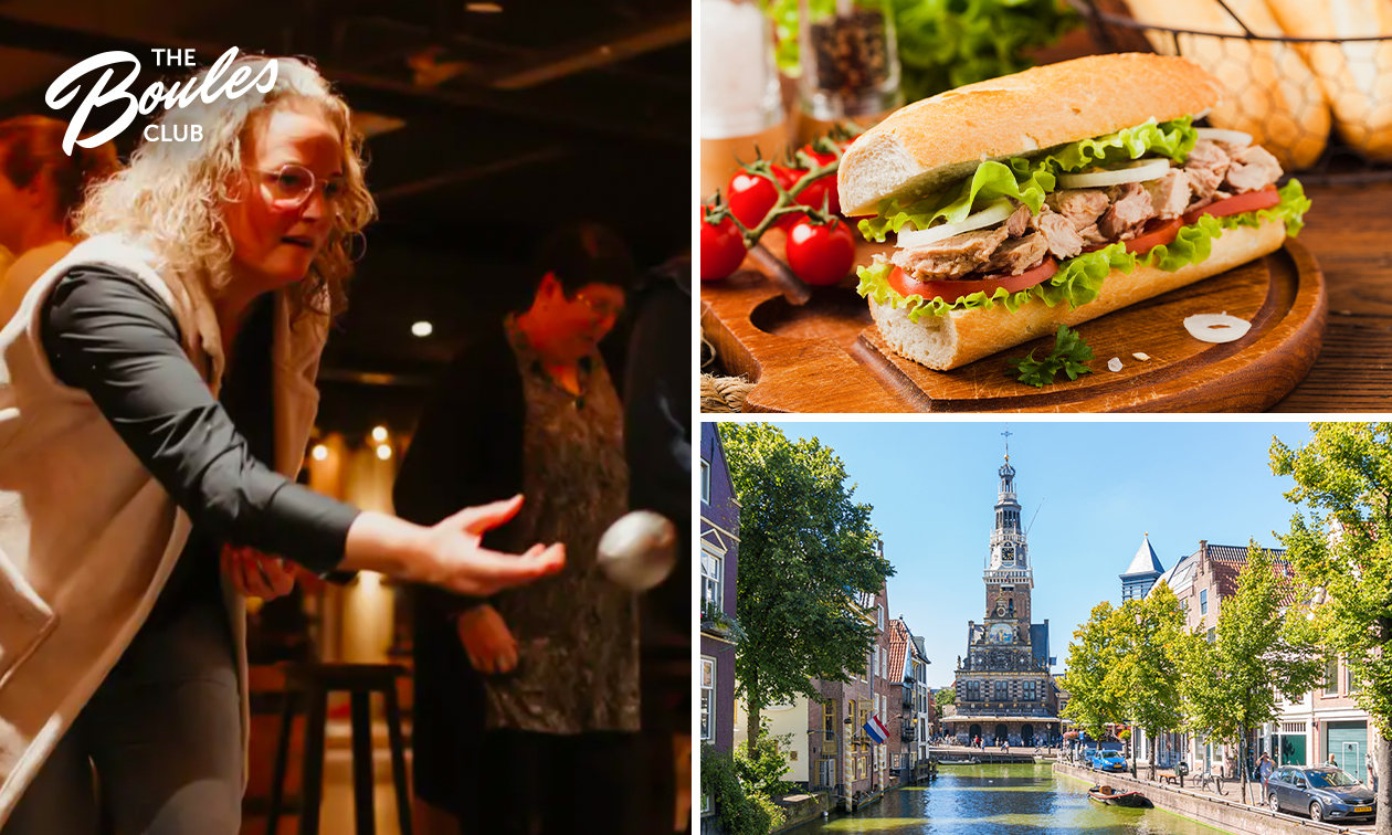 2-gangen keuzelunch + evt. jeu de boules (1 uur) in hartje Alkmaar