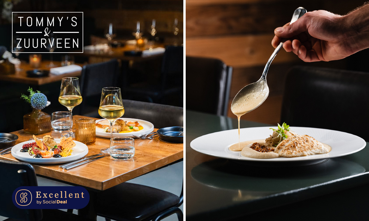 2-, 3-, 4- of 5-gangenlunch of 3-, 4- of 5-gangendiner van de chef in Den Haag