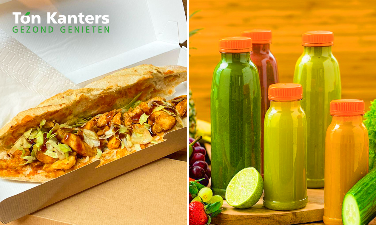 Warm broodje + vers sapje of smoothie voor afhaal bij Ton Kanters Gezond Genieten Vught