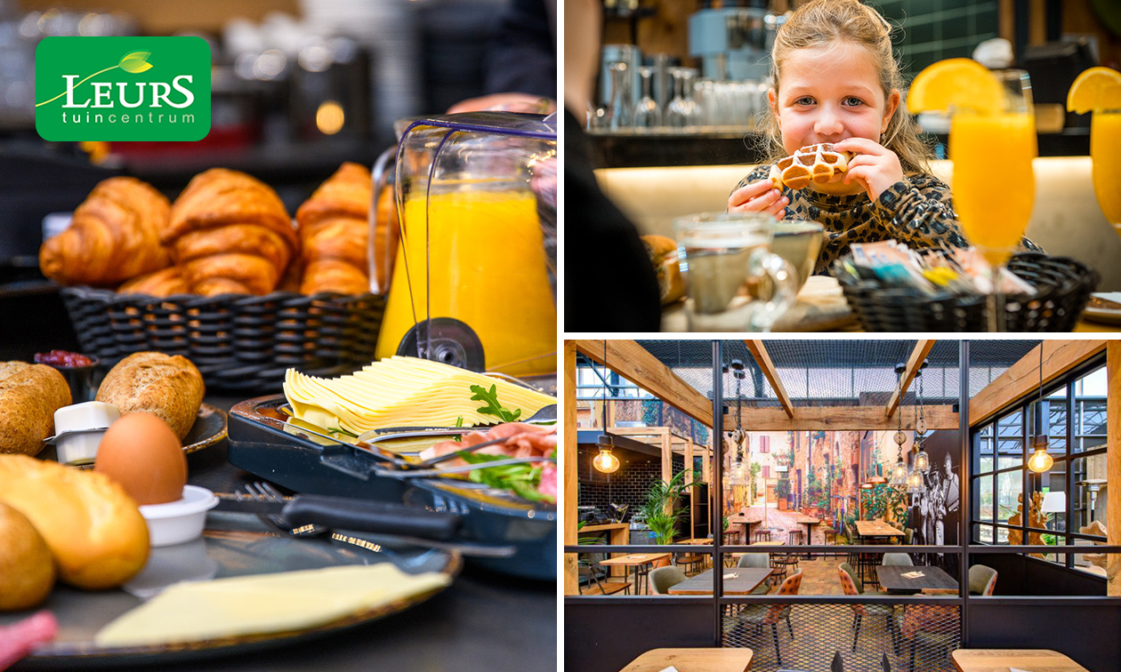 Ontbijt bij Restaurant Piazza in Tuincentrum Leurs