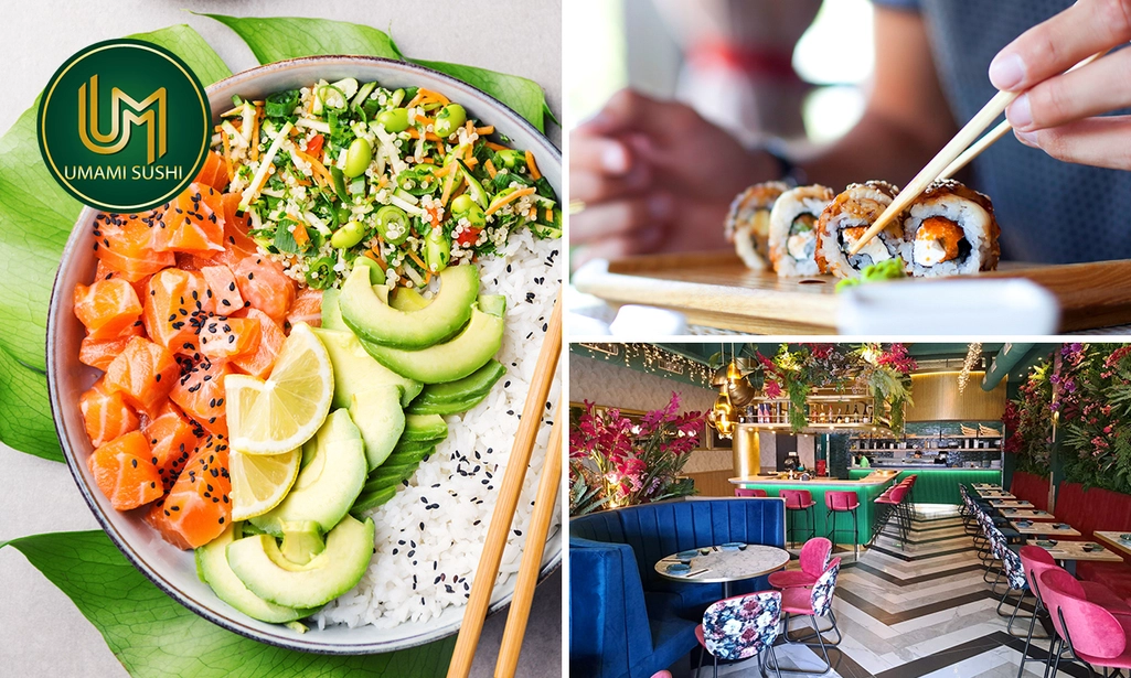 Poké- of wokbowl naar keuze of sushi-keuzelunch
