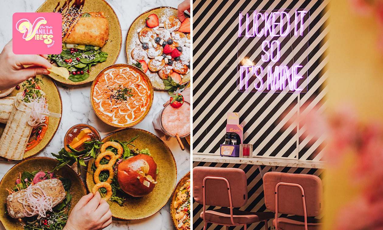 Ontbijt- of brunch-etagère bij Vanilla Vibes Café