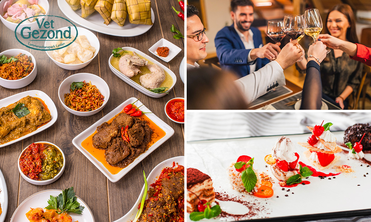 Indonesische rijsttafel + evt. nagerecht bij Vet Gezond