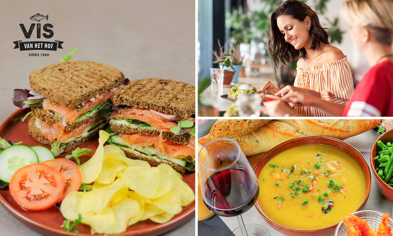 2-gangen keuzelunch of -diner