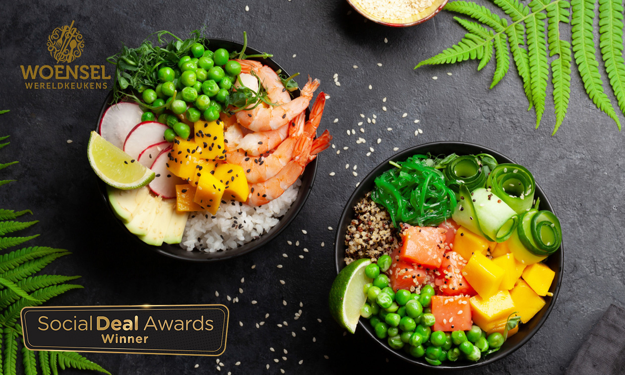 2 pokébowls voor bezorging of afhaal bij Woensel Wereldkeukens