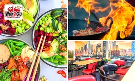 Wokgerecht of pokébowl + bijgerecht (evt. afhalen)