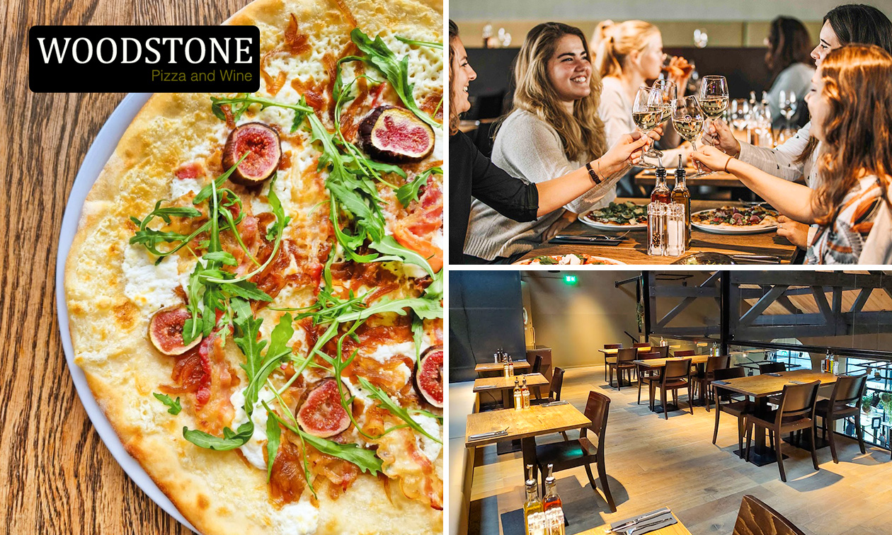 2-gangen keuzelunch bij WOODSTONE Pizza and Wine Alphen aan den Rijn