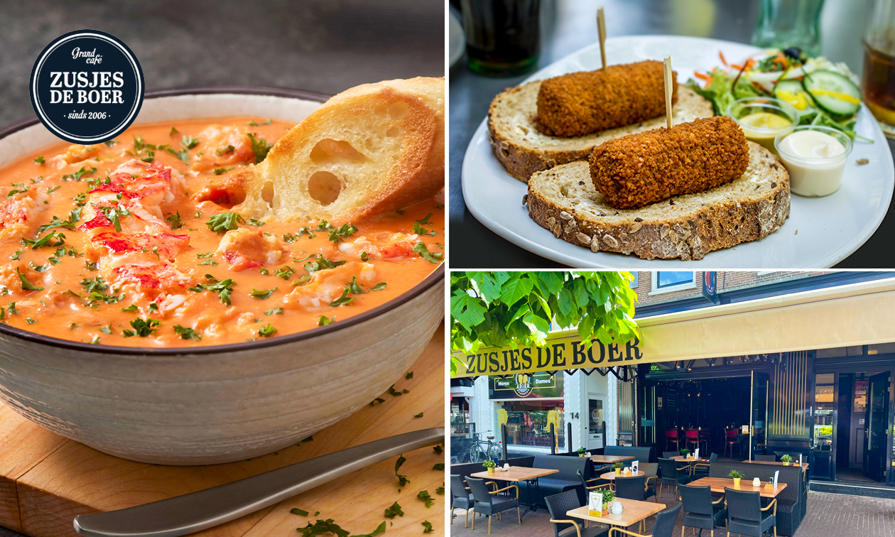 2-gangen keuzelunch bij Zusjes de Boer Assen